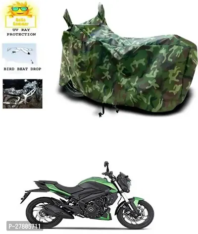 Designer Bike Body Cover Jungle Green For Bajaj Dominar-thumb0