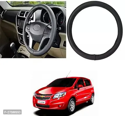 Designer Car Steering Cover Round Black For Chevrolet Sail U-Va