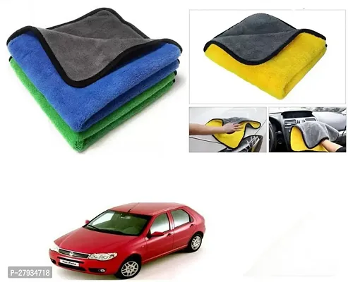 Car Cleaning Microfiber Cloth Pack Of 2 Multicolor For Fiat Palio D