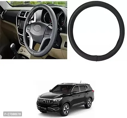 Designer Car Steering Cover Round Black For Mahindra Alturas G4