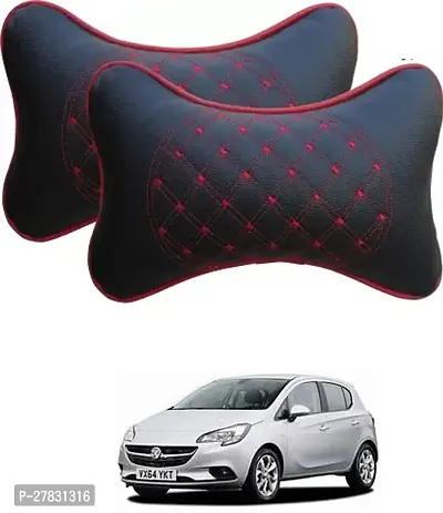 Stylish Car Neckrest Pillow Diamond Print Black For Universal For Car Corsa-thumb0