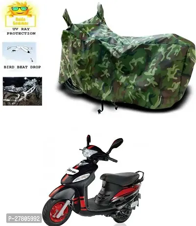 Designer Bike Body Cover Jungle Green For Mahindra Rodeo Uzo