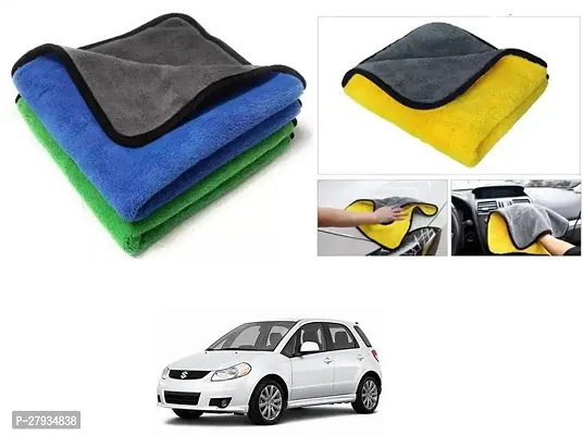 Car Cleaning Microfiber Cloth Pack Of 2 Multicolor For Maruti Suzuki SX4