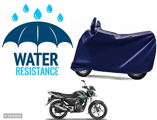 Classic Plain Two Wheeler Cover Blue For Bajaj Discover 125 DTS-i