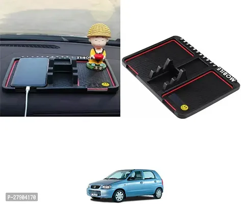 Car Dashboard Anti Slip Skid PVC Pad Mat with Mobile Phone Holder For Maruti Suzuki Alto