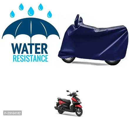 Classic Plain Two Wheeler Cover Blue For Yamaha Ray ZR-thumb0