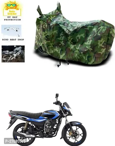 Designer Bike Body Cover Jungle Green For Bajaj Platina 110 H-Gear