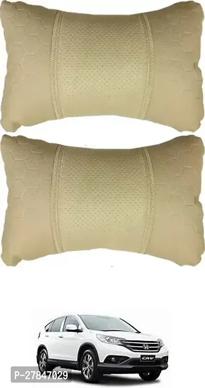 Stylish Car Neckrest Pillow Football Design Beige For Honda CR-V