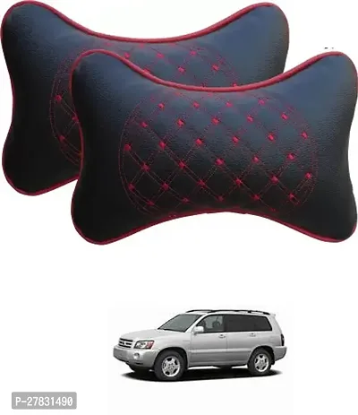 Stylish Car Neckrest Pillow Diamond Print Black For Toyota Highlander-thumb0