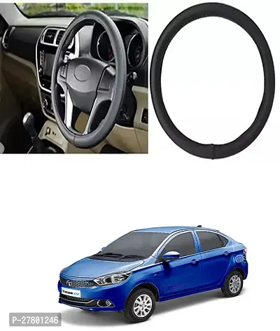 Designer Car Steering Cover Round Black For Tata Tigor Ev