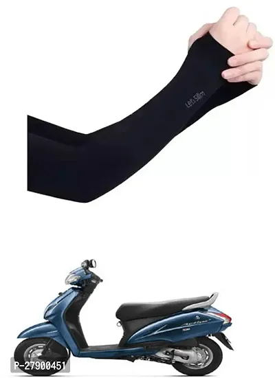 Stylish Breathable and Stretchable Arm Sleeve With Thumb Hole For Honda Activa