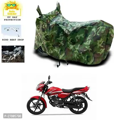 Designer Bike Body Cover Jungle Green For Tvs Phoenix-thumb0