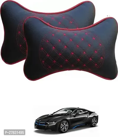 Stylish Car Neckrest Pillow Diamond Print Black For Universal For Car I8