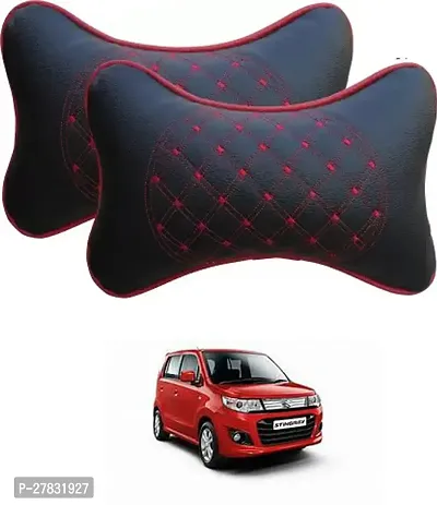 Stylish Car Neckrest Pillow Diamond Print Black For Maruti Suzuki WagonR Stingray