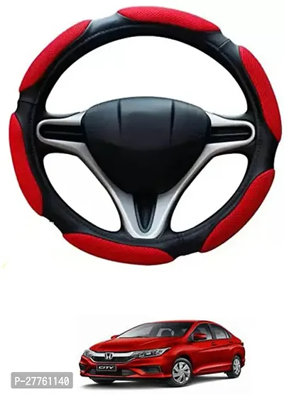 Car Steering Cover Red Black 6G Better Grip For Honda City