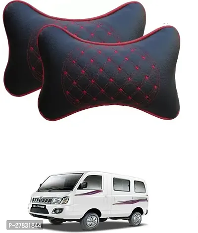 Stylish Car Neckrest Pillow Diamond Print Black For Universal For Car Supro-thumb0