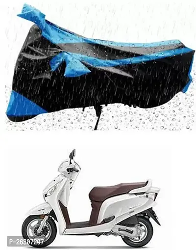 RONISH Two Wheeler Cover (Black,Blue) Fully Waterproof For Honda Aviator