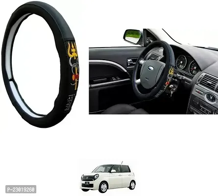 RONISH Exclusive Ring Type Car Steering Wheel Cover (Om Namah Shivay) Black For Honda One-thumb0