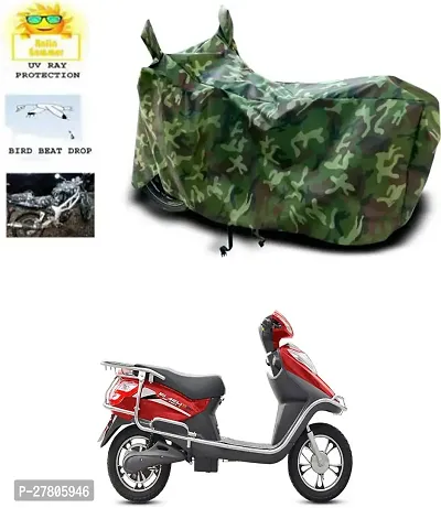 Designer Bike Body Cover Jungle Green For Hero Electric Flash