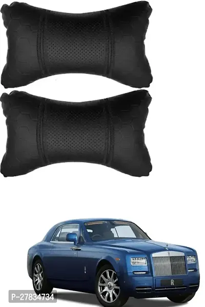 Comfortable Car Neckrest Pillow Black Football Design For Rolls Royce Phantom Coupe-thumb0