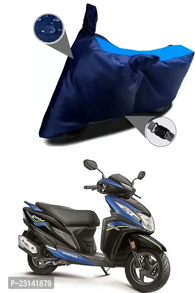 RONISH Waterproof Two Wheeler Cover (Black,Blue) For Honda Dio_t17