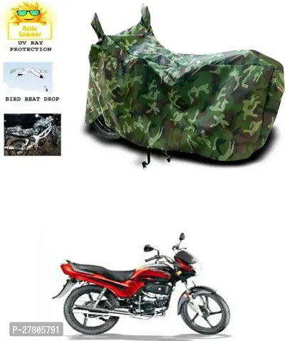 Designer Bike Body Cover Jungle Green For Hero Passion Plus