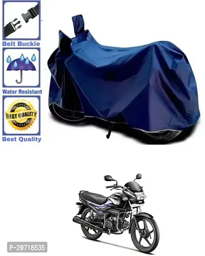 RONISH Waterproof Bike Cover/Two Wheeler Cover/Motorcycle Cover (Navy Blue) For Hero Super Splendor