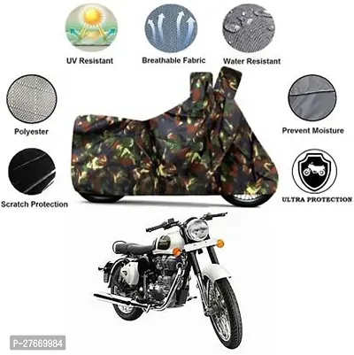 Water Resistant Polyester Bike Cover For Royal Enfield Classic 350-thumb0