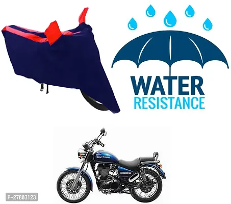 Designer Bike Body Cover Red And Blue For Royal Enfield Thunderbird 350-thumb0