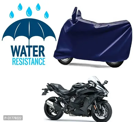 Splendid Waterproof Polyester Two Wheeler Cover Suitable For Kawasaki Ninja H2 Bikes