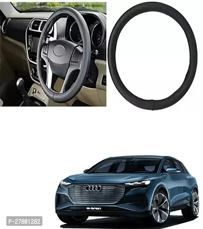 Designer Car Steering Cover Round Black For Audi E-Tron Sportback