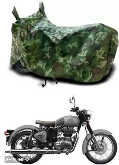 RONISH Royal Enfield Bullet 350 Bike Cover/Two Wheeler Cover/Motorcycle Cover (Jungle Print)