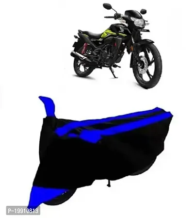 RONISH Honda SP 125 Bike Cover/Two Wheeler Cover/Motorcycle Cover (Black-Blue)