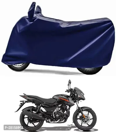 RONISH Bajaj Pulsar  125 Navy Blue Bike Body Cover Full Water Resistant-thumb0