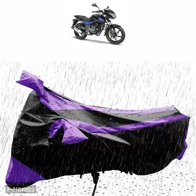 Waterproof Two Wheeler Cover for Bajaj  (Pulsar 150 DTS-i, Black, Purple)