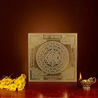 Om ssvmb9 Copper Shree/Sri Yantram Heavy 22 Gauge Siddh (Energized) and Effective Yantra (Brown, 4 x 4 Inch)-thumb2