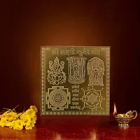 Om ssvmb9 Copper Laxmi Kuber Yantra Heavy 22 Gauge Siddh (Energized) and Effective Yantram (Brown, 4 x 4 Inch)-thumb2