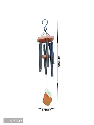 Om ssvmb9 Metal Feng Shui Vastu Windchime/Wind Chimes 6 Pipes Rods for Positive Vibrations Energy Flow at Home, Office, Garden, Balcony, Bedroom, Window, Indoor  Outdoor Decoration 28 in-thumb4