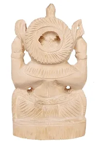 Wooden Lord Ganesh Idol |Ganapati Murti | Ganesha Statue for Home Decor, Tabletop and Car Dashboard. Hindu God of Good Luck  New Beginning 5 Inch-thumb2