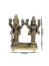 Brass Vishnu Laxmi/Lakshmi Statue Vishnu Laxmi/Lakshmi Idol Vishnu Laxmi/Lakshmi Statue for Home Puja Temple Mandir Handmade Statue-thumb3