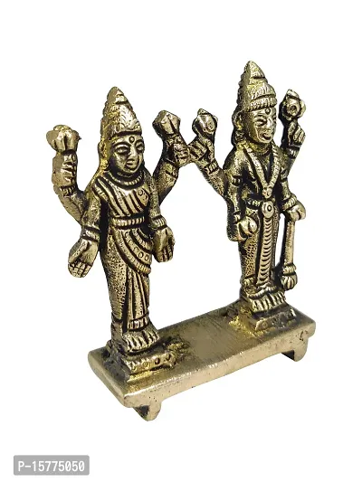 Brass Vishnu Laxmi/Lakshmi Statue Vishnu Laxmi/Lakshmi Idol Vishnu Laxmi/Lakshmi Statue for Home Puja Temple Mandir Handmade Statue-thumb5