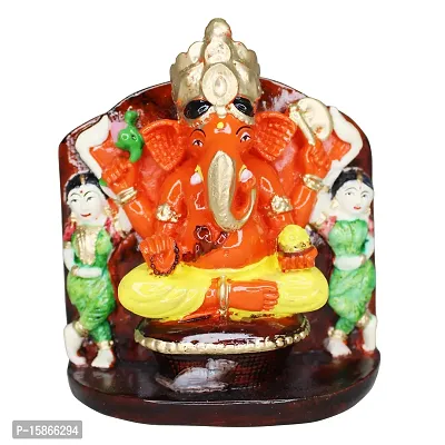 The color combination have been set based on the preference by majority of Lord Ganesha devotee. The Lenses eye work, which is a very difficult job to do in smalls idols, have been done by our dedicat