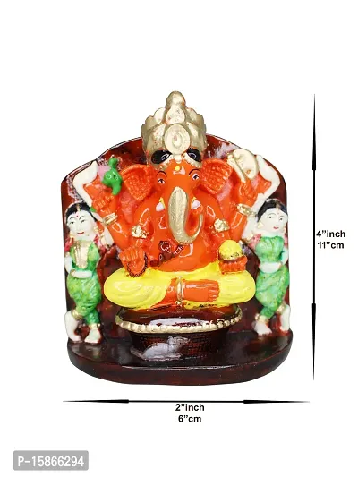 The color combination have been set based on the preference by majority of Lord Ganesha devotee. The Lenses eye work, which is a very difficult job to do in smalls idols, have been done by our dedicat-thumb4