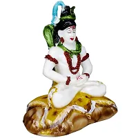 Om ssvmb9 Marble Shiv/Shiva/Shankar/Mahadev/Bholenath Statue/Idol/Murti/Bhagvan for Home Puja/Pooja Temple/Mandir, Car Dashborad, Gifting, Home Decor (White Color)-thumb3