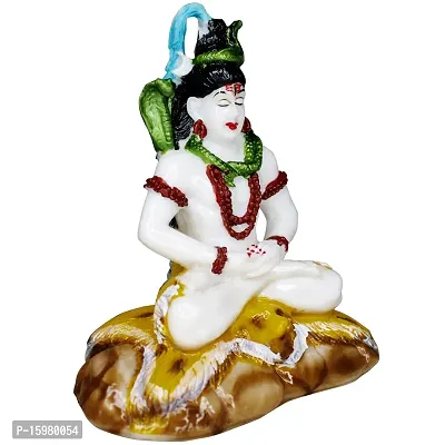 Om ssvmb9 Marble Shiv/Shiva/Shankar/Mahadev/Bholenath Statue/Idol/Murti/Bhagvan for Home Puja/Pooja Temple/Mandir, Car Dashborad, Gifting, Home Decor (White Color)-thumb4