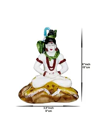 Om ssvmb9 Marble Shiv/Shiva/Shankar/Mahadev/Bholenath Statue/Idol/Murti/Bhagvan for Home Puja/Pooja Temple/Mandir, Car Dashborad, Gifting, Home Decor (White Color)-thumb4