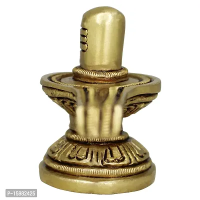 Om ssvmb9 Brass Shivling/Shivlingam with Snake Shiva Lingam Statue Snake Idols of Shiv for Temple Puja Decorative Diwali Vastu Gift (Height:- 1.5 Inch, Gold Color)-thumb4