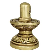 Om ssvmb9 Brass Shivling/Shivlingam with Snake Shiva Lingam Statue Snake Idols of Shiv for Temple Puja Decorative Diwali Vastu Gift (Height:- 1.5 Inch, Gold Color)-thumb4