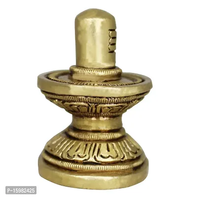 Om ssvmb9 Brass Shivling/Shivlingam with Snake Shiva Lingam Statue Snake Idols of Shiv for Temple Puja Decorative Diwali Vastu Gift (Height:- 1.5 Inch, Gold Color)-thumb5