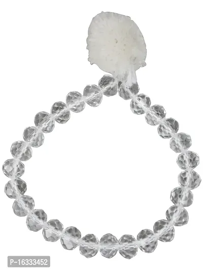 Om ssvmb9 Crystal Semi Precious Stone Bracelet Lovingly Hand-Tied Knots With Elastic Thread For Will Power Wear Everday Round Beads Stone Unisex Bracelets